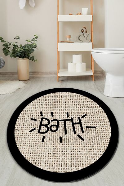 Chilai Home Χαλάκι μπάνιου Pallon Beige Διαμέτρου Djth