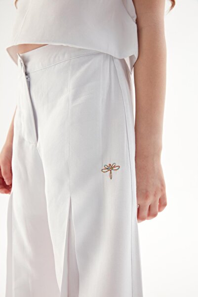 Tyess Bg Store Girl's White Trousers 23Ss0Tj4218