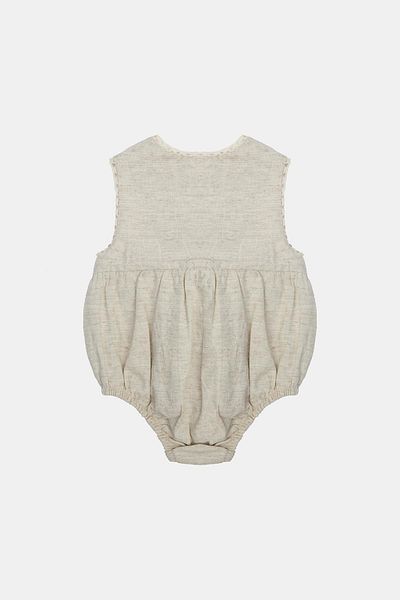 GB Baby Bg Store Baby Girl Beige Jumpsuit 23Ss2Bg2806