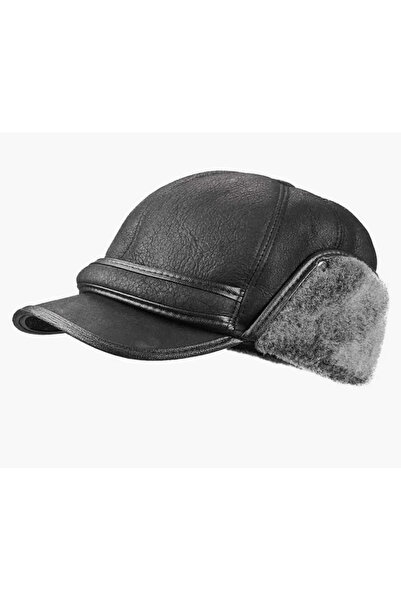 AYGÜN قبعة طيار من إيرات ليذر - مصنوعة من الجلد الطبيعي مع بطانة داخلية من الفرو