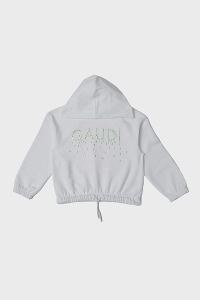 Gaudi Bg Store Γυναικεία Παιδική Λευκή Φούτερ 23ss0gf4381