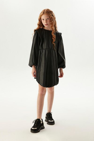 FRACOMINA BG Store Rochie neagră pentru fete 23FW0FM0786
