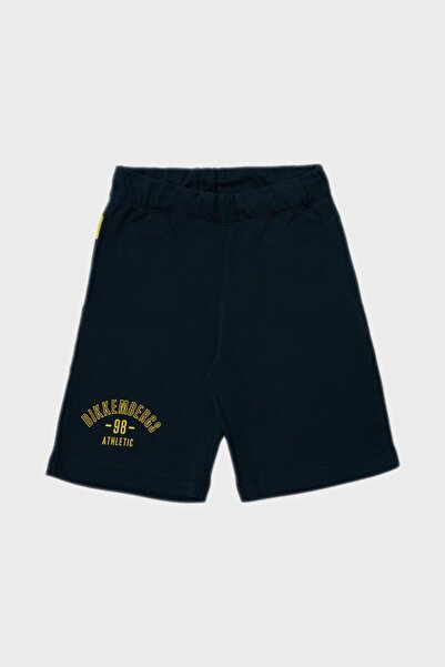 Bikkembergs Bg Store Boys' Navy Blue Shorts 23Ss1Bk1409
