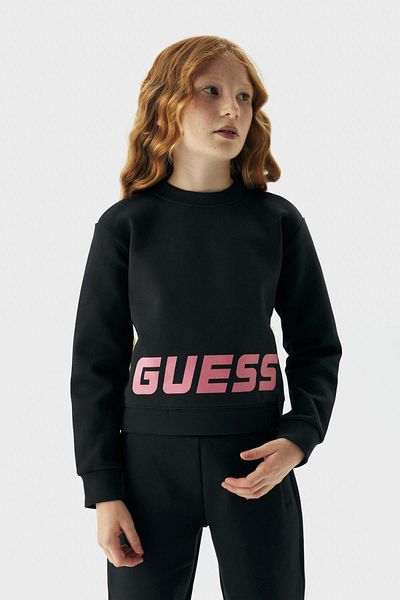 Guess Bg Store Κοριτσίστικο Μαύρο Φούτερ 23pfwgjyq23