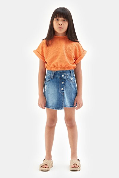 Tyess Bg Store Girl's Orange T-shirt 23ss0tj4523