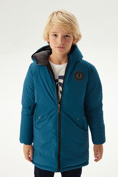 Bikkembergs BG Store Boy's Dark Green Coat 23FW0BK1844