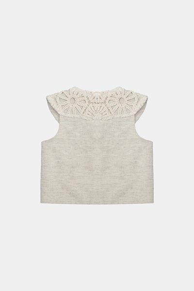 GB Baby Bg Store Baby Girl Beige Vest 23Ss2Bg2715