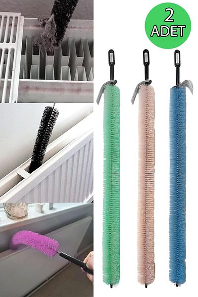 Factorial Heating Honeycomb Cleaning Brush 2Pcs Practical Lightweight Dusting Brush Tassel Glass Cloth Cleaning Kit