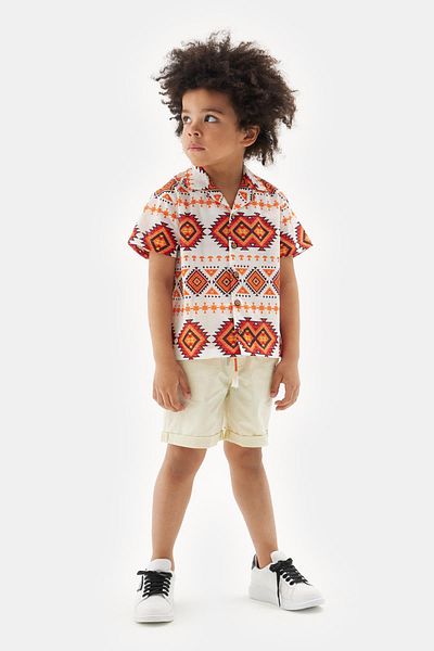 Nebbati Bg Store Boy's Patterned Shirt 23Ss2Nb3616