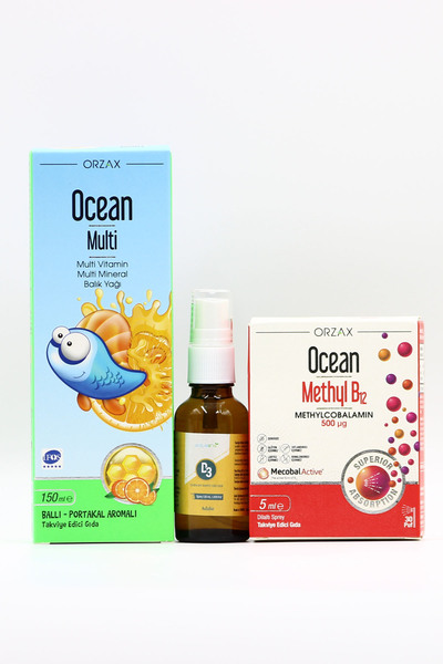 Ocean Multi, Estellife D3, Ocean Methyl B12 ile Çocuklar İçin Vitamin ve B12 ...