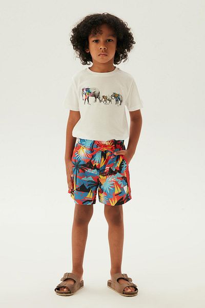 Nebbati Pantaloni scurți cu model BG Store pentru băieți
