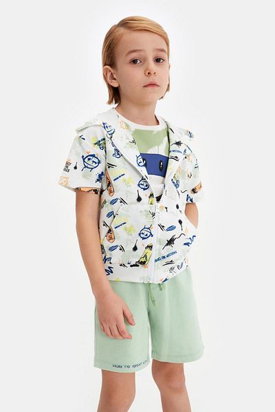 Nebbati Bg Store Boys' Patterned Tracksuit Top 23Ss0Nb3412