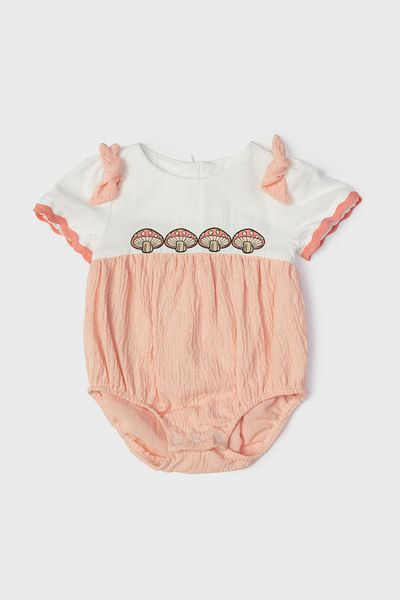 Layette BG Store Baby Girl Salmon Jumpsuit