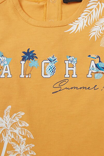 GB Baby Bg Store Baby Boy Mustard Undershirt 23ss0bg1523