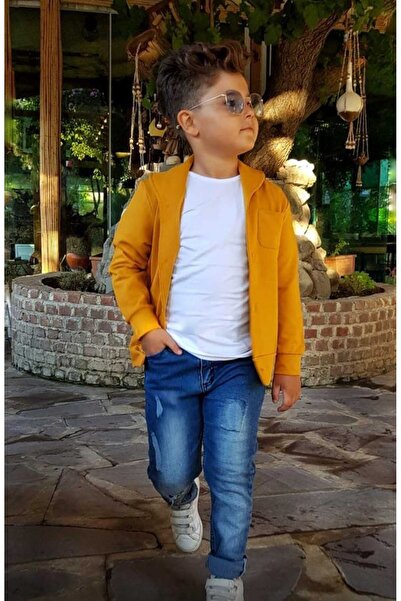 Burçak Butik Boys' Denim Pants / Jacket / Suprem T-Shirt 3-Piece Set - Holida...
