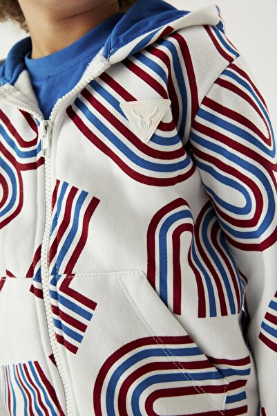 Nebbati Bg Store Boys' Patterned Tracksuit Top 23Fw0Nb3428