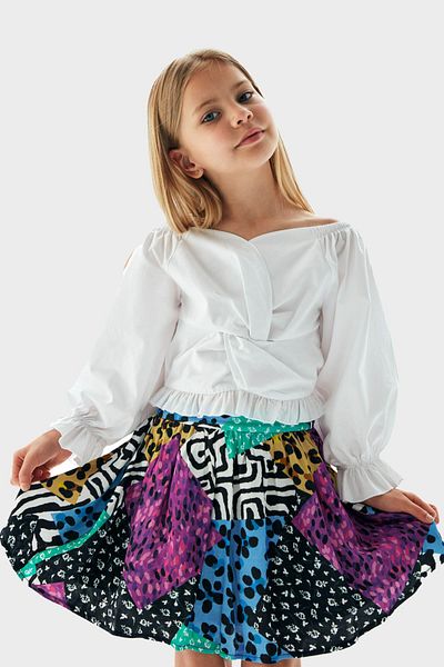Tyess تنورة بناتي منقوشة من BG Store 23pfwtj4301
