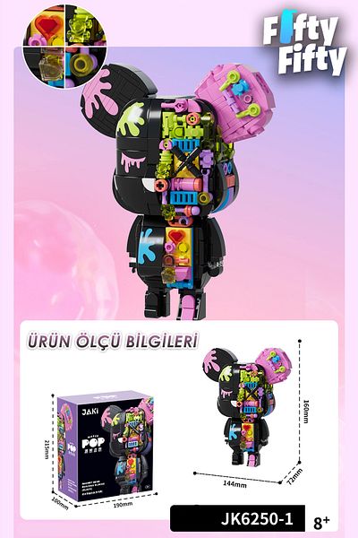 Vagonlife Jaki Maker Pop Magnet Bear -Jk6250-1(546 Pieces) Toy Building Set