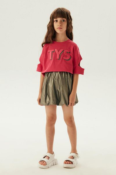 Tyess BG Store تنورة فضية للفتيات
