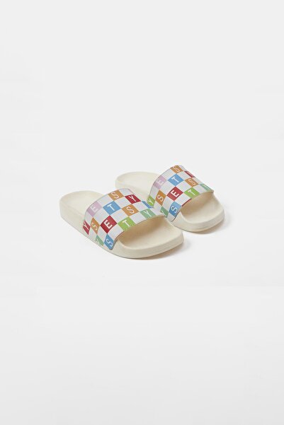 Tyess Bg Store Girl's White Slippers 23Ss0Tj4007