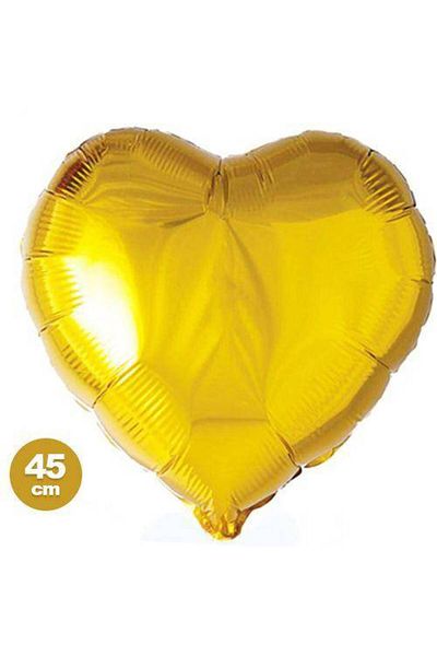 Parti Dükkanım Heart Gold Foil Balloon (45 Cm)