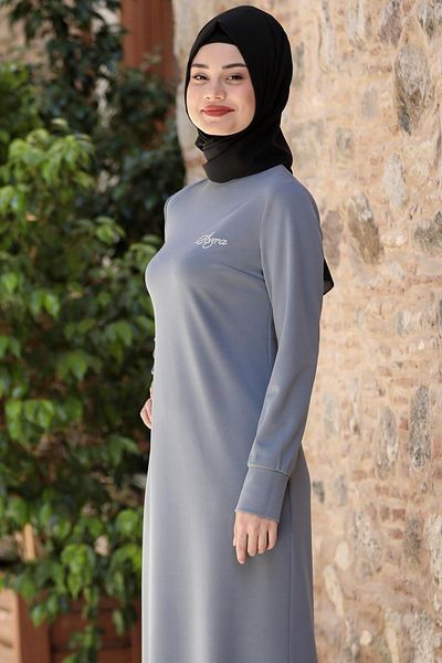 SUBU TASARIM Gray Azra Dress - Tbssn62