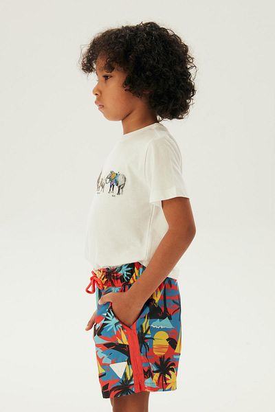 Nebbati Pantaloni scurți cu model BG Store pentru băieți