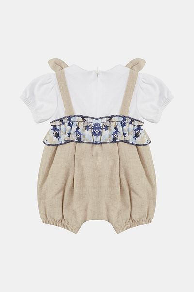 Layette Bg Store Baby Girl Beige Jumpsuit 23Ss0Lt7812