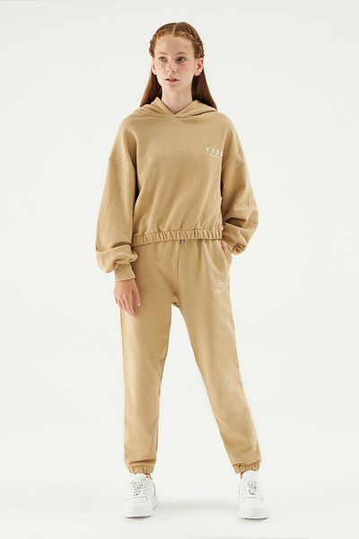 Tyess Bg Store Girl Beige Sweatshirt 22Pfwtj4402