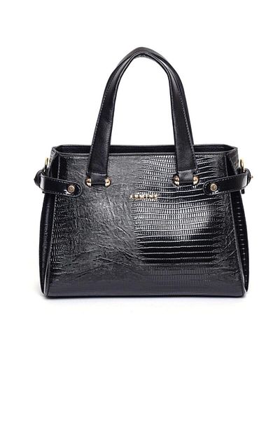 Armine Black Croco Patterned Women's Shoulder Bag - 172 Model