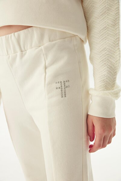 FRACOMINA BG Store Kız Çocuk Beyaz Pantolon 23FW0FM0684