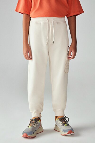 SWATSKY Bg Store Boy's Cream Sweatpants 23Fw0Sw1587