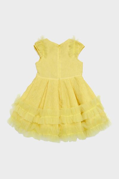 Lia Lea بي جي ستور فستان بناتي أصفر 23ss0lb0238