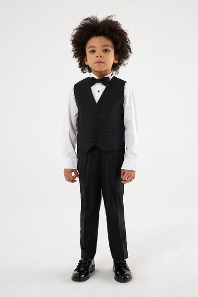 Nebbati Bg Store Boy's Black Vest Ns23Ssn3711