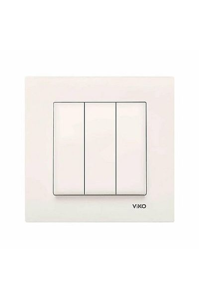 VİKO Viko Karre Cream Key - 10 Pieces Set of Three