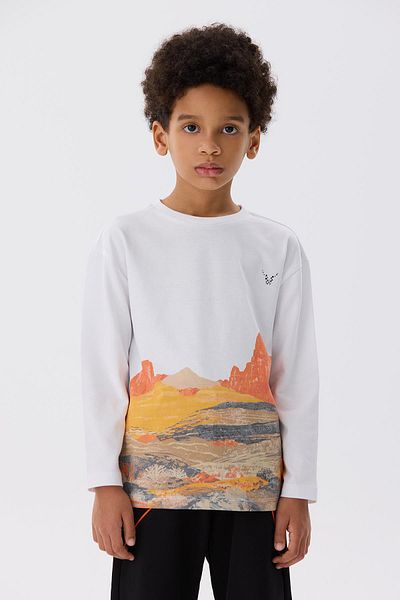Nebbati Tricou alb pentru băiat Bg Store
