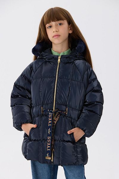 Tyess Bg Store Girl's Navy Blue Coat