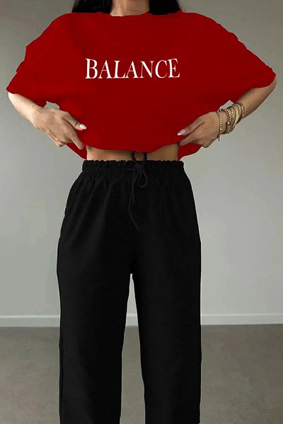 giybeni - Blance Printed Red Ust Black Bottom