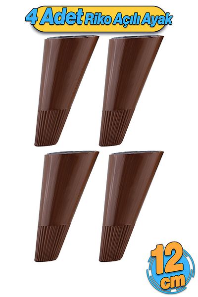 Badem10 Unghiular Conic 4 buc. Model din lemn 12 cm Mobilier Riser Picior de bază Fotoliu Sub canapea Puf Picioare