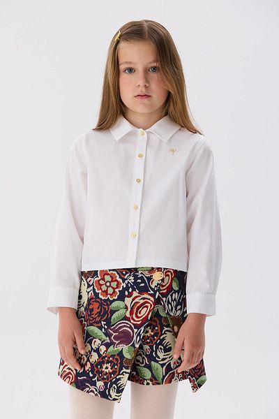 Tyess Bg Store Girl's Ecru Shirt