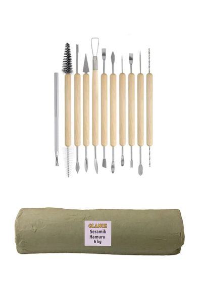 GLANCE 6 kg Ceramic Mud Shaping Set of 11