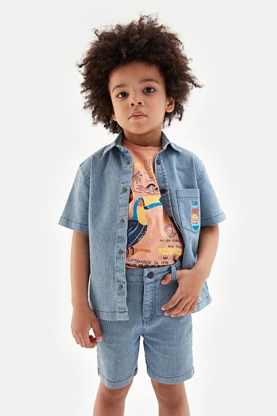 Nebbati Bg Store Boy Pantaloni scurți în dungi 23ss0nb3127