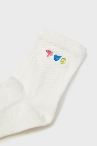 Tyess BG Store Бели чорапи за момиче
