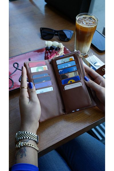 Crew Leather Carolina Women's Wallet - Buckle Detailed Wallet - Portfolio Wallet