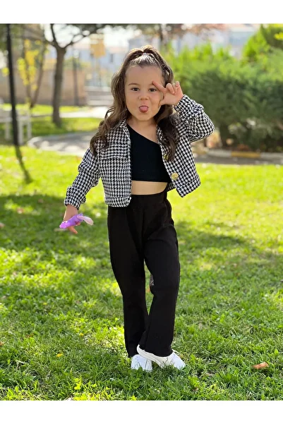 Süslüm Kids Crop Jacket and Trousers Set