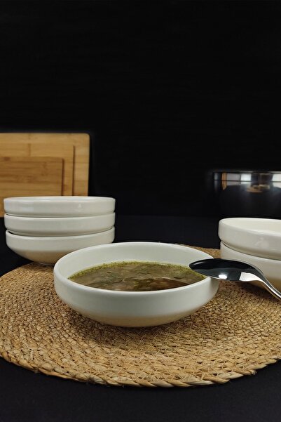 Farika Porselen Zühre Porcelain 6-Piece 13 cm Lean Bowl - Whirlpool Form