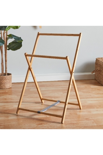 Home Box حامل مناشف من الخيزران الطبيعي - 52x75x88 سم