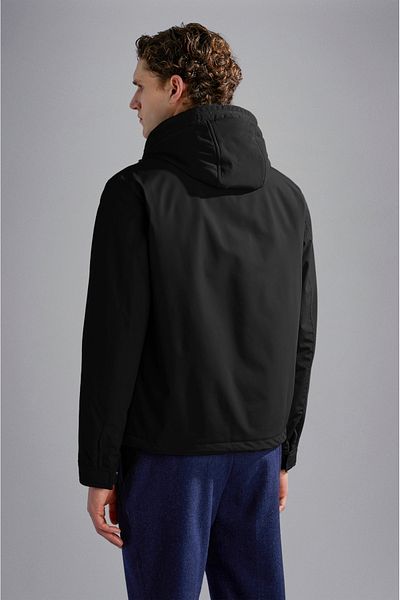 PAUL&SHARK Men's Hooded Zipper Closure Pocket Long Sleeve Black Jacket 14312017 -011