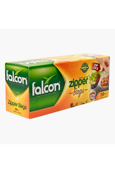 Falcon 50-Piece Zipper Bag Set - 21x18 cm