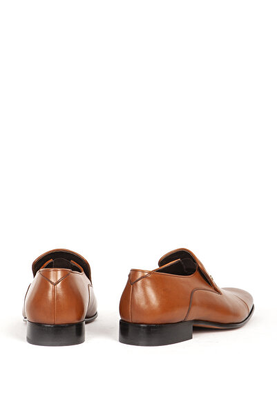 Dericlub Men's Classic Leather Sole Leather Shoes - Osc 210 Mustard